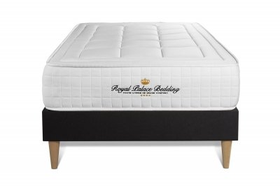 ROYAL PALACE BEDDING Ensemble Balmoral M&eacute;moire de forme Sommier Noir 