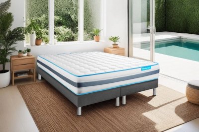 BODYCARE Ensemble BODYZONE 160x200 Ressorts ensach&eacute;s 3 zones Ultra &eacute;paisseur