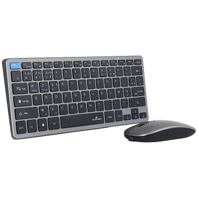 BLUESTORK Ensemble clavier et souris  Pack Mini AZERTY Bluetooth ultra fin gris
