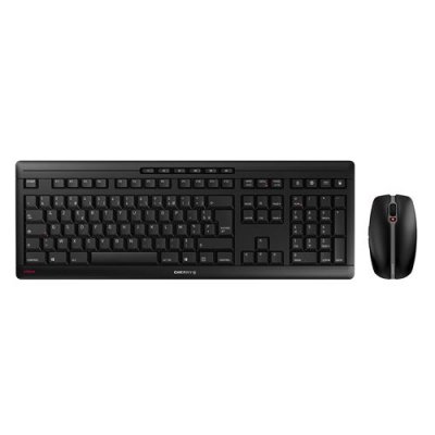 CHERRY Ensemble clavier et souris sans fil Azerty  Stream Desktop Recharge Noir