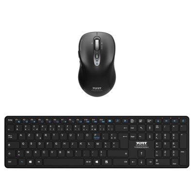 PORT DESIGNS Ensemble Clavier Souris Bluetooth Rechargeable Pro - Eu