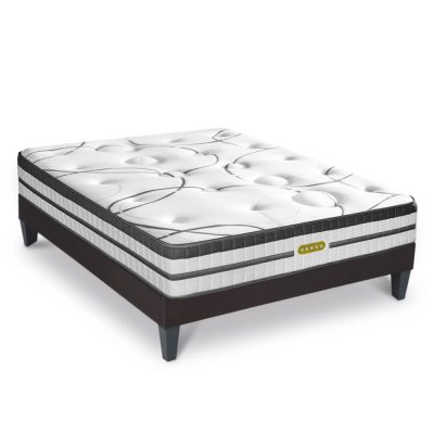 MAISON AUBERTIN Ensemble Concorde Ressorts ensach&eacute;s Accueil m&eacute;moire de forme Ferme et sommier en kit - 160x200cm
