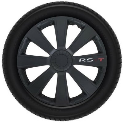 AUTOSTYLE Ensemble d'enjoliveurs - 13 pouces - RS-T Noir