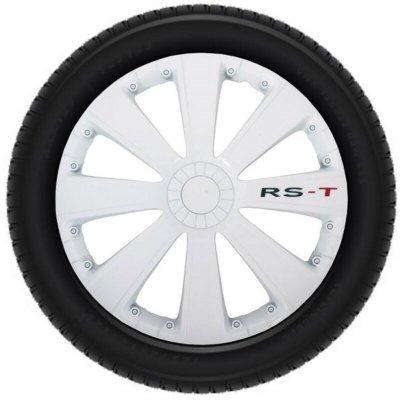 AUTOSTYLE Ensemble d'enjoliveurs - 15 pouces - RS-T Blanc