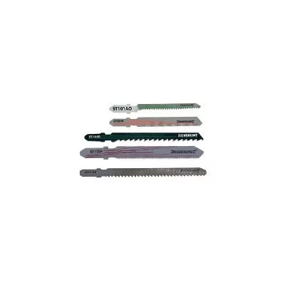 SILVERLINE Ensemble de 10 lames de scie sauteuse bois m&eacute;tal 