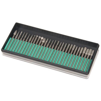 SILVERLINE Ensemble de fraises diamant&eacute;es pour outil rotatif 30 pcs 