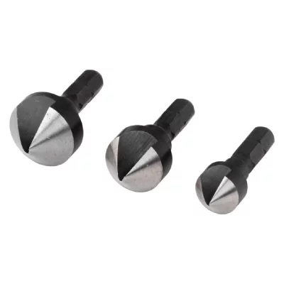 WOLFCRAFT Ensemble de m&egrave;ches coniques 3 pcs Acier 2584000