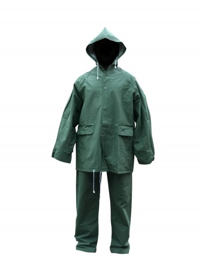 ROUCHETTE Ensemble de pluie - Veste et Pantalon BRUINE vert XXL