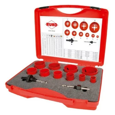 RUKO Ensemble de scies cloches bi-m&eacute;tal HSS 12 pi&egrave;ces 