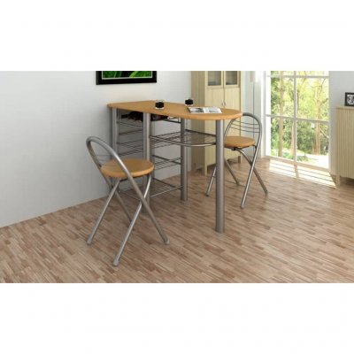 Ensemble de table et de chaises de bar / cuisine bois