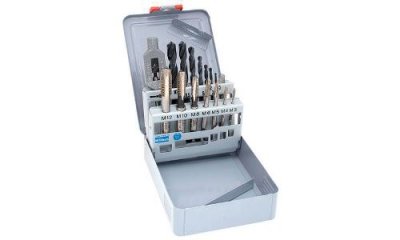 RISS Ensemble de tarauds et forets - Coffret de 15 pi&egrave;ces - 