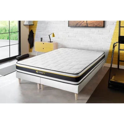 SLEEPFIT Ensemble double sommier 90x200 + matelas SOFT 180x200