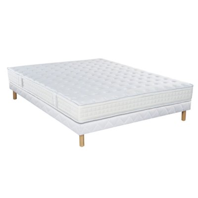 ESSENZIA Ensemble  charme + sommier tradition + pieds 120x210 mousse