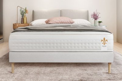 LITIER DELUXE Ensemble Le Vingt-huit 160 X 200 Cm Sommier Blanc