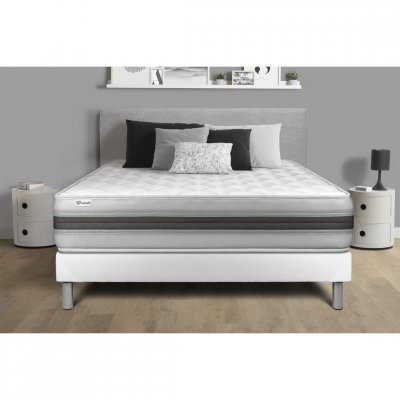 VITALIT Ensemble matelas 90x190 Mousse polyur&eacute;thane &agrave; m&eacute;moire de forme - 26 cm