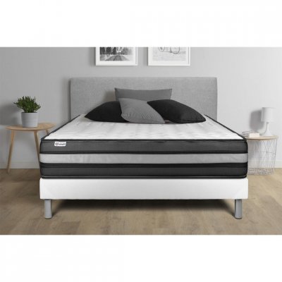 VITALIT Ensemble matelas 90x200 Mousse polyur&eacute;thane &agrave; m&eacute;moire de forme - 24 cm