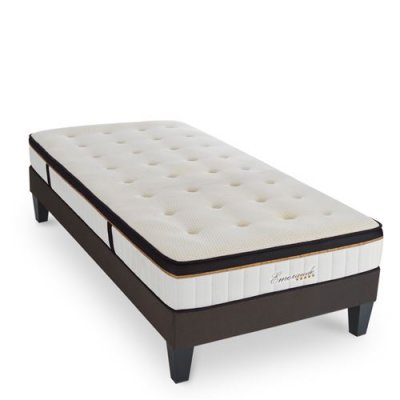 MAISON AUBERTIN Ensemble matelas &agrave; M&eacute;moire de forme et sommier 90x190