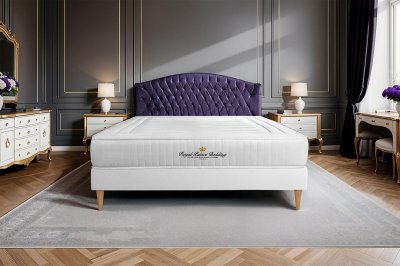 ROYAL PALACE BEDDING Ensemble matelas &agrave; m&eacute;moire de forme Nottingham 140x190 sommier KIT blanc