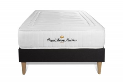 ROYAL PALACE BEDDING Ensemble Matelas A Memoire De Forme Nottingham 90x200 Sommier Kit Noir