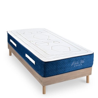 MAISON AUBERTIN Ensemble Matelas &agrave; Ressorts ensach&eacute;s et sommier bois 90x200