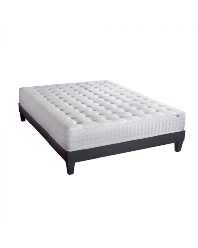 OLYMPE LITERIE Ensemble matelas Apollon 140x190 cm -  - M&eacute;moire de forme - Sommier Bois - Ferme