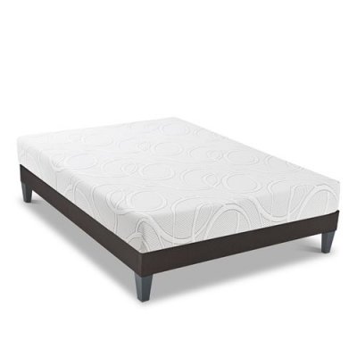 OLYMPE LITERIE Ensemble matelas et sommier Eupraxie - Blanc - 90 x 190 cm