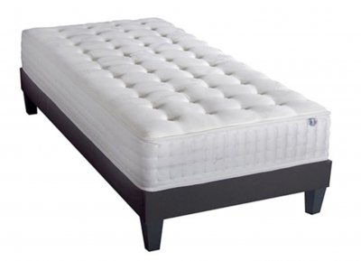 BELLECOUR Ensemble matelas et sommier HESTIA - Blanc - 90 x 190 cm