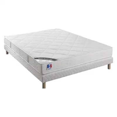 MES Ensemble Matelas latex ep15cm 140x190cm + Sommier
