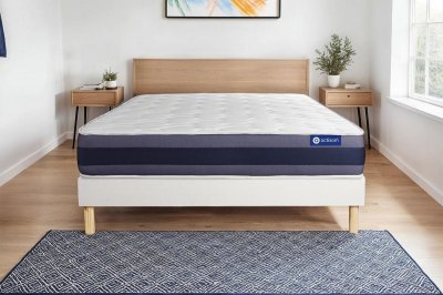 ACTISOM Ensemble matelas Memoire de forme ACTIMEMO MORPHO Maxi epaisseur 5zones de confort sommier KIT blanc