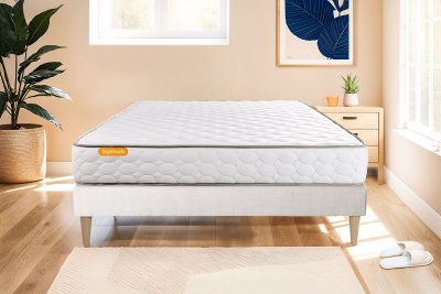 SEPTNUITS Ensemble matelas M&eacute;moire de forme + sommier 140x200 Memo