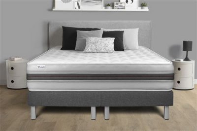 VITALIT Ensemble matelas m&eacute;moire de forme + sommier 200x200 cm  - VITALMEMO BACK