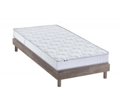 IDLITERIE Ensemble Matelas Mousse &agrave; M&eacute;moire de forme et mousse HR Zenith Sommier KIT