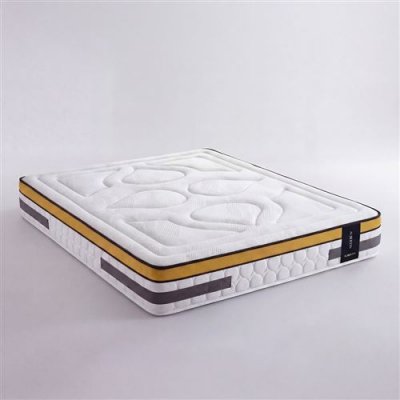  Ensemble Matelas Ressorts ensach&eacute;s Aubertin + sommier cadre m&eacute;tal - 160 x 200 cm