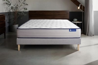 ACTISOM Ensemble matelas Ressorts ensach&eacute;s et M&eacute;moire de forme ACTIFLEX FORM 160x200 cm 5zones de confort +