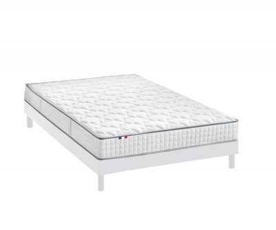 Ensemble Matelas Ressorts + M&eacute;moire de forme ODYSSEE Sommier en Kit