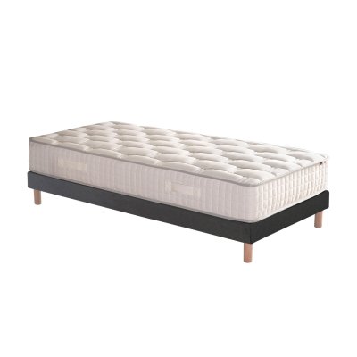 SELENIA Ensemble matelas ressorts sommier noir 90x190