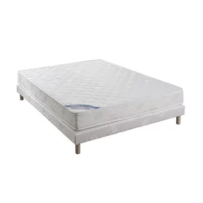 MAISON ET STYLES Ensemble matelas + sommier 140 x 190 - Ressorts - Ferme - VIGO - CONFORT DESIGN 