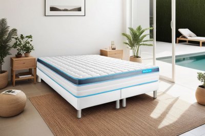 BODYCARE Ensemble matelas sommier  Perform M&eacute;moire de forme 160x200 - Ferme