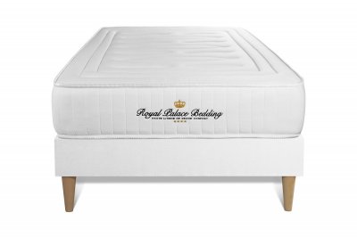 ROYAL PALACE BEDDING Ensemble matelas sommier Lancaster 90 x 200 cm - Couleur : Noir - Noir