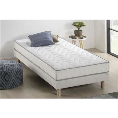 FINLANDEK Ensemble matelas + sommier UNELMA 90 x 190 - 5 zones et m&eacute;moire de forme - 16 cm - DEKO DREAM
