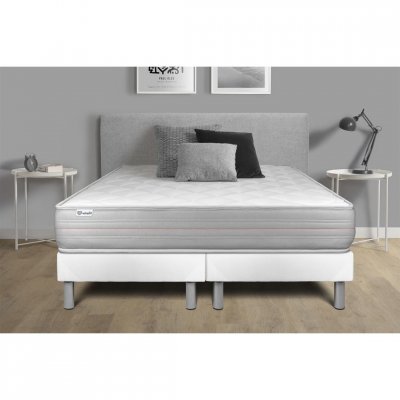 VITALIT Ensemble matelas sommier VITALMEMO 160 x 200 cm - Couleur: Gris - Gris
