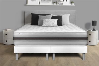 VITALIT Ensemble matelas sommier vitalmemo back 160 x 200 cm - Couleur: Gris - Gris