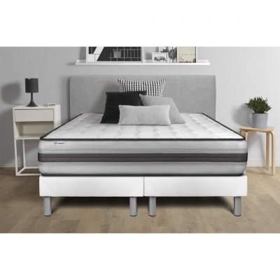 VITALIT Ensemble matelas sommier vitalpower recover 200 x 200 cm - Couleur: Blanc - Blanc