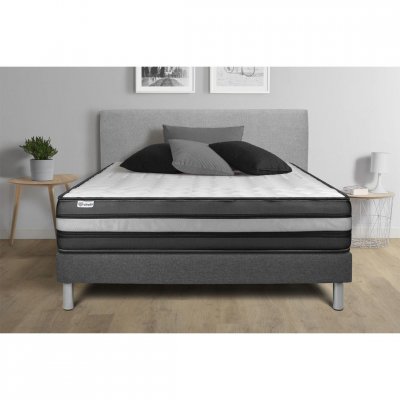VITALIT Ensemble matelas sommier vitalpower zen 90 x 190 cm - Couleur: Gris - Gris