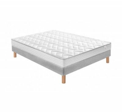 DOUCES NUITS Ensemble Mawi Mousse 25 kg/m3 + Sommier Base Ferme 160x200 avec 2 sommiers
