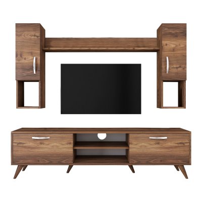 HANAH HOME Ensemble meuble TV en bois ""Mezalun"" - 180 x 35 x 48 cm - Marron