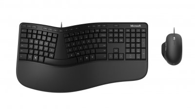 MICROSOFT Ensemble Noir Clavier Azerty &Agrave; Repose-poignets Et Souris Usb
