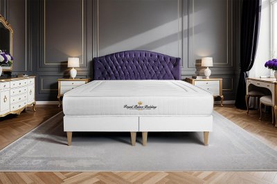 ROYAL PALACE BEDDING Ensemble Nottingham M&eacute;moire de forme Double sommiers Noir