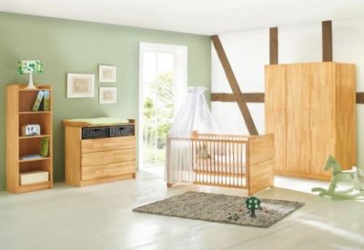 PINOLINO Ensemble pour chambre de b&eacute;b&eacute; en bois avec finition &agrave; l'huile Natura 