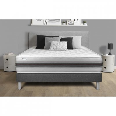 VITALIT Ensemble Sommier Matelas 90x200 VITALMEMO BACK - 25cm - Equilibr&eacute;